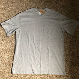 Gray men’s Duluth short sleeve with chest pocket